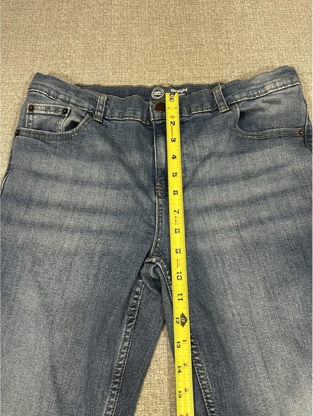Wonder Nation Boys Jeans Size 30x25.5 Husky Straight Blue Denim Adjustable Waist